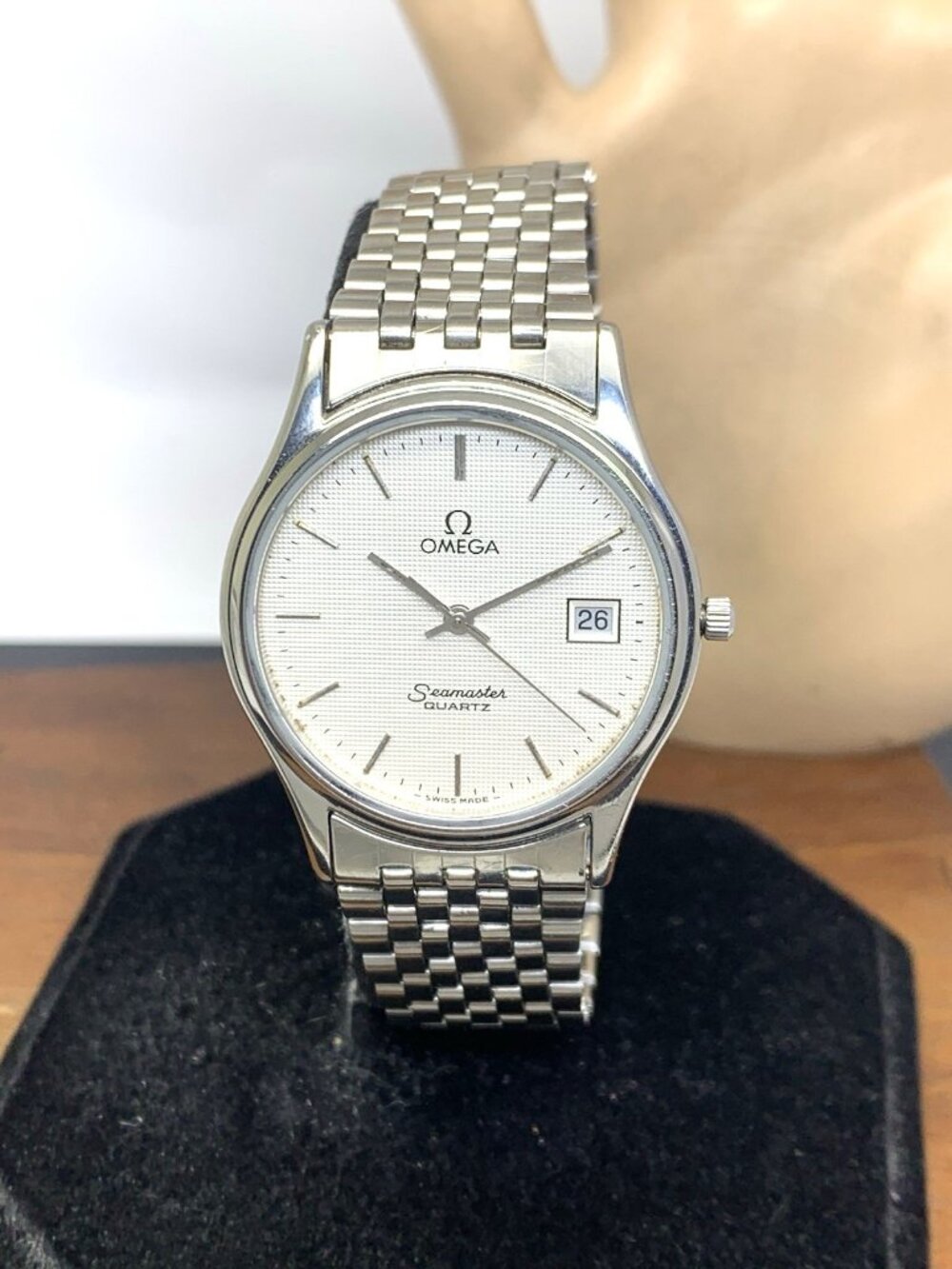 Omega Seamaster 1984 Mens Watch 196.0251 Swiss Quartz Silver Steel 33mm With Box